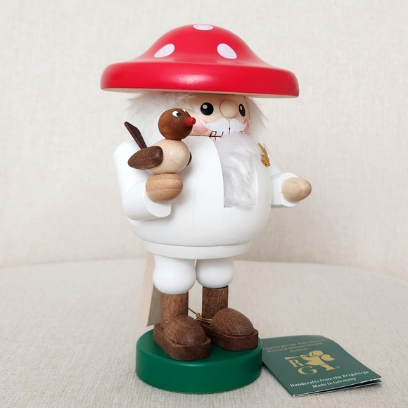 Richard Glasser Other - Richard Glasser Mushroom Nutcracker Doll Fall Autumn Made in Germany - New w/Tag